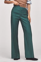 The Colette Linen Full-Length Wide-Leg Pants by Maeve