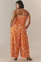 Universal Standard Plus Promenade Linen Blend Wide-Leg Jumpsuit