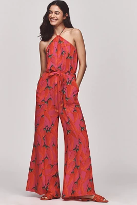 Farm Rio x Anthropologie Halter Jumpsuit