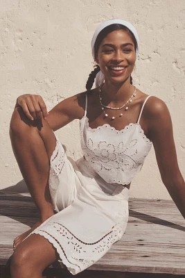 By Anthropologie Cutwork Bermuda Shorts