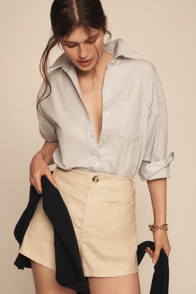 The Colette Linen Blend Shorts by Maeve