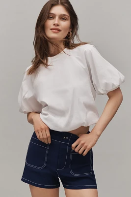 The Colette Contrast-Stitch Shorts by Maeve