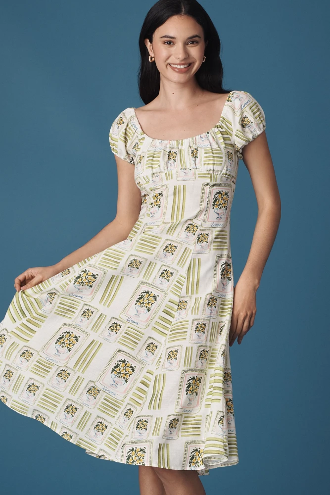 Corey Lynn Calter Cordelia Cotton Linen Midi Dress