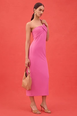 Porridge Antonia Twist-Front Ribbed Maxi Dress