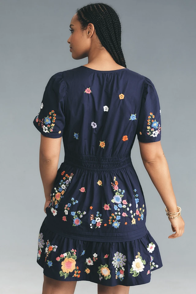 the somerset mini dress embroidered linen edition The Somerset Mini Dress: Embroidered Linen Edition