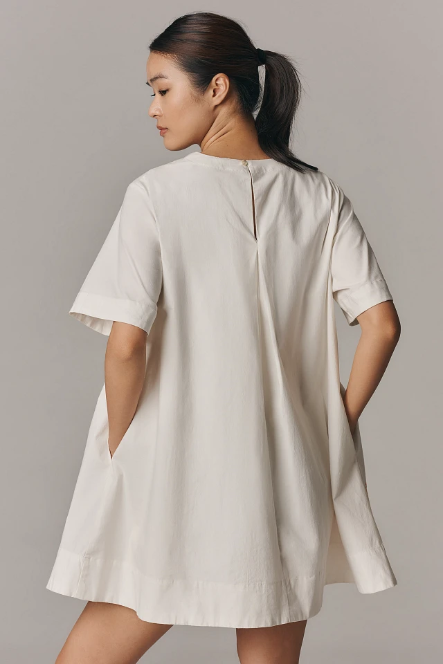 the emmy short-sleeve swing mini dress by maeve: velvet edition The Emmy Short-Sleeve Swing Mini Dress