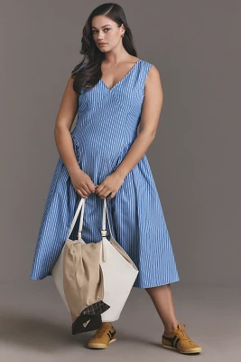 Glamorous Sleeveless Striped Midi Dress