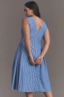 Glamorous Sleeveless Striped Midi Dress