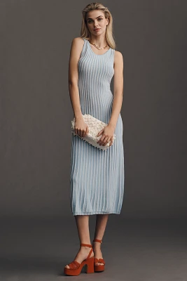 Conditions Apply Sleeveless Stripe Midi Dress