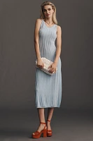Conditions Apply Sleeveless Stripe Midi Dress