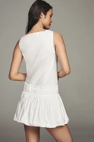 English Factory Sleeveless Square-Neck Bubble Mini Dress