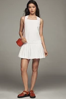 English Factory Sleeveless Square-Neck Bubble Mini Dress