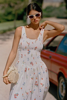 WAYF Drop-Waist Sleeveless Midi Dress