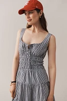 WAYF Sleeveless Smocked Drop-Waist Midi Dress