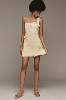 Hutch 3D Floral Appliqué Linen Blend Dress