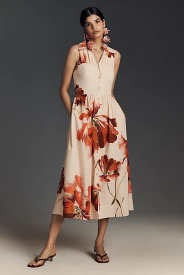 Hutch Vivian Sleeveless Midi Shirt Dress