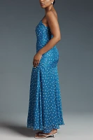 RIXO Strapless Drop-Waist Maxi Dress