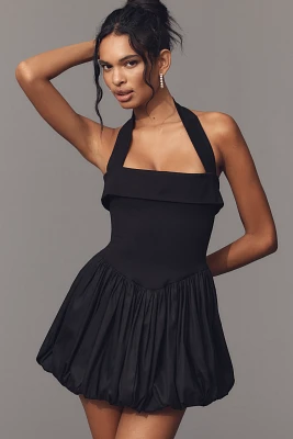 Delfi Collective Megan Halter Basque-Waist Mini Dress