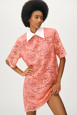 Stella Nova Sequined Lace Shirt Dress