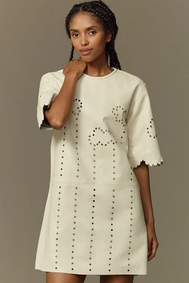 Stella Nova Pointelle Leather Mini Dress