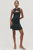 By Anthropologie Sleeveless Twist-Front Mini Dress