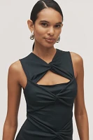 By Anthropologie Sleeveless Twist-Front Mini Dress