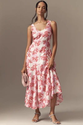 Endless Rose Sleeveless Scoop-Neck A-Line Midi Dress