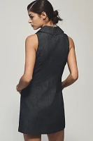 Endless Rose Sleeveless Collared Denim Mini Dress