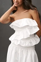Endless Rose Strapless Ruffle Midi Dress