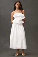 Endless Rose Strapless Ruffle Midi Dress
