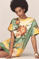 By Anthropologie Floral T-Shirt Dress