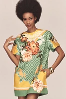 By Anthropologie Floral T-Shirt Dress