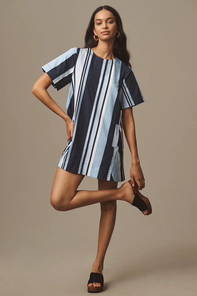 the emmy short-sleeve swing mini dress by maeve: velvet edition The Emmy Short-Sleeve Swing Mini Dress by Maeve: Velvet Edition