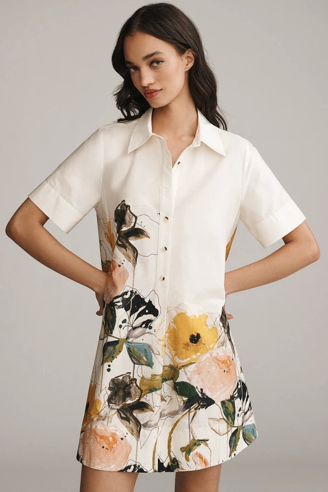 The Pollie Short-Sleeve Swing Tunic Mini Dress: Leigh Viner Edition