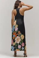 By Anthropologie Sleeveless Linen Blend Maxi Dress