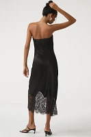 By Anthropologie Lace-Trim Midi Slip Dress