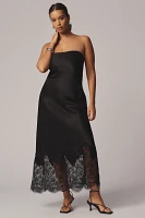 By Anthropologie Lace-Trim Midi Slip Dress