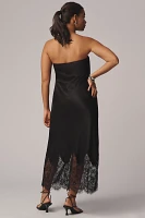 By Anthropologie Lace-Trim Midi Slip Dress