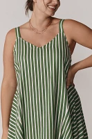 Universal Standard Plus Linen Blend Striped Midi Dress