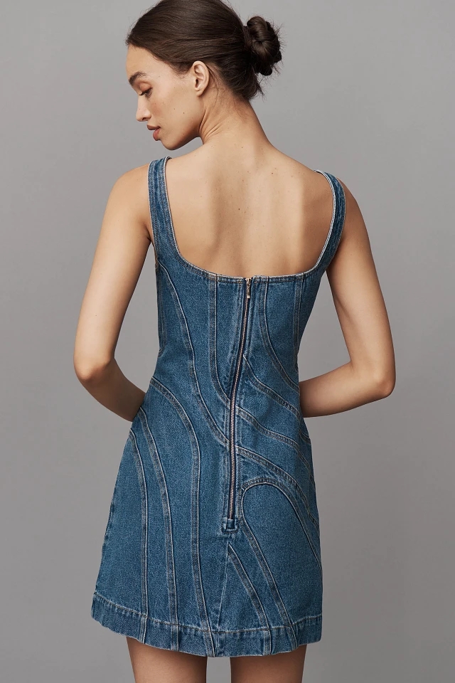 chinese dress ladies Cutout Oatmeal Linen Mini Dress Oatmeal Linen / L main image 0