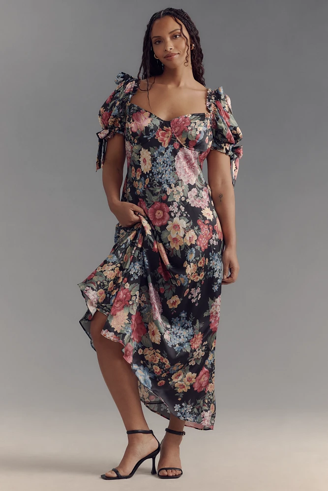 Selkie Plus Puff-Sleeve Midi Dress
