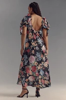 Selkie Plus Puff-Sleeve Midi Dress