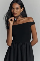 Elodie The Label Vera Off-The-Shoulder Midi Dress