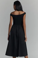 Elodie The Label Vera Off-The-Shoulder Midi Dress