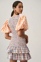 Celia B Roatán Puff-Sleeve Mini Dress