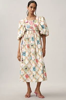 Celia B Santorini Puff-Sleeve Dress