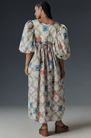 Celia B Santorini Puff-Sleeve Dress
