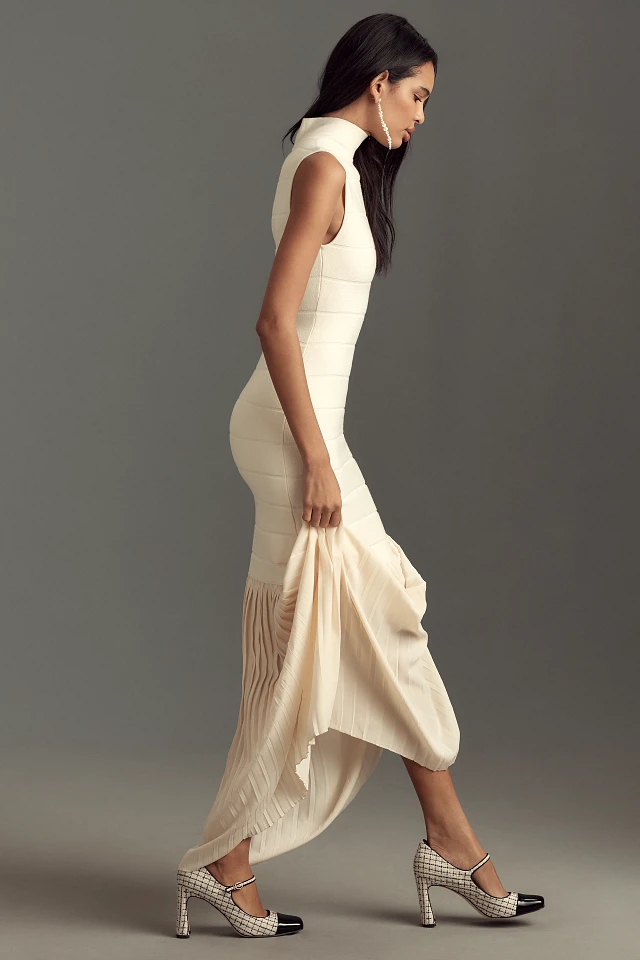 chinese dress ladies Elegant Two-Tone Maxi Dress