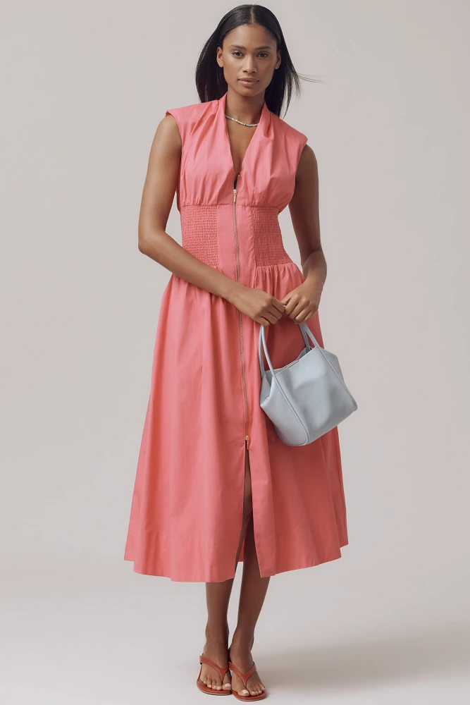 The Tommie Zip-Front Midi Dress