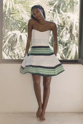 Hope for Flowers by Tracy Reese Strapless Striped A-Line Mini Dress